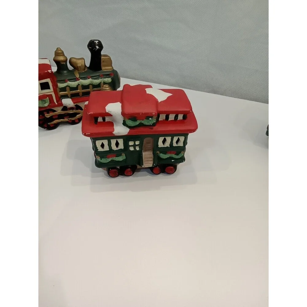 Christmas Holiday Ceramic Train 3 Piece 14